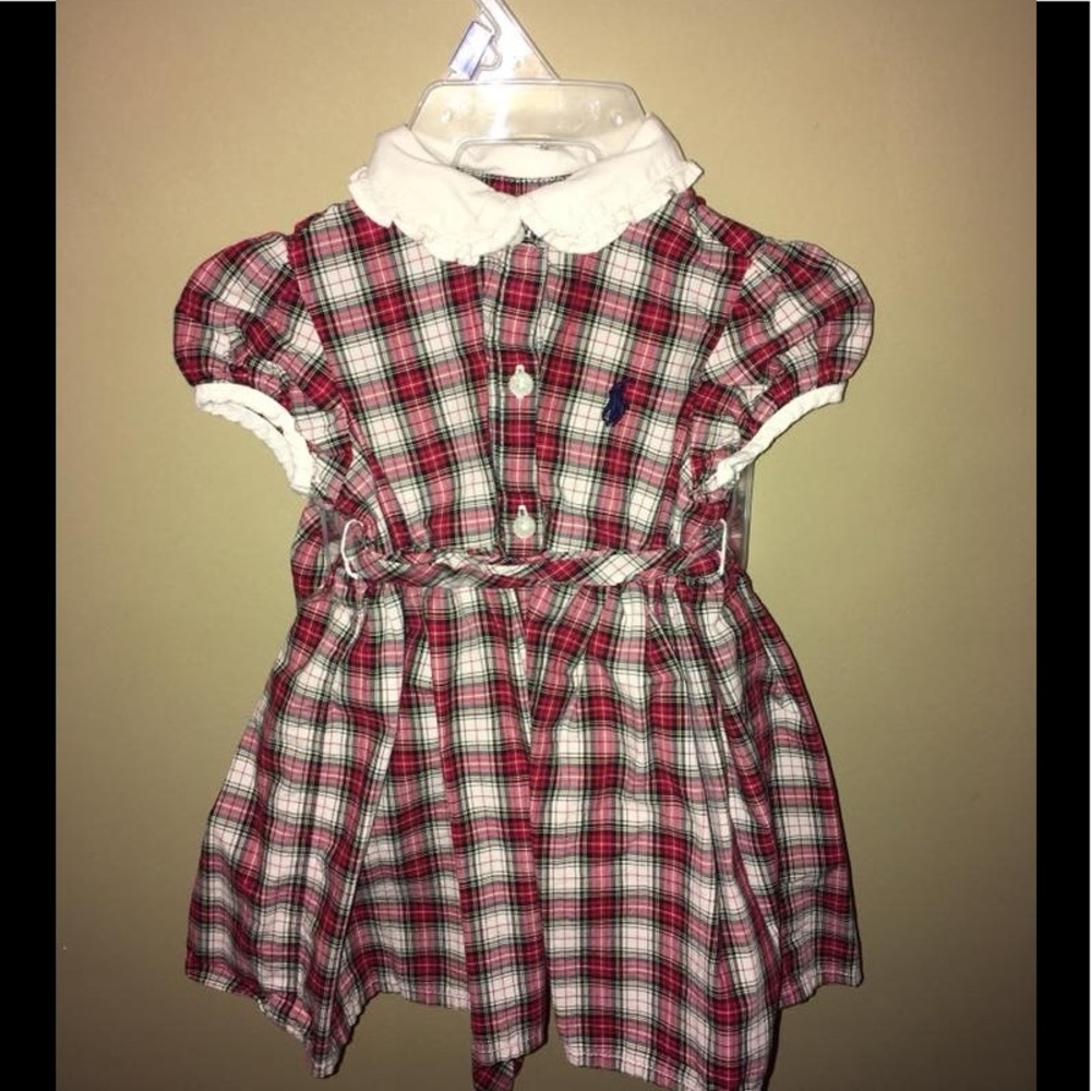 Ralph Lauren plaid baby dress with bloomers
